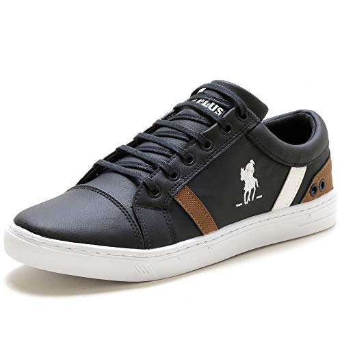 Sapatênis Tênis Masculino Polo Plus Confortável Preto 39