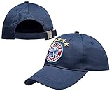 Unisex FC Bayern München Kinder Cap - Logo 5 Sterne - Kids Basecap Schildmütze Kappe FCB Farbe Navy
