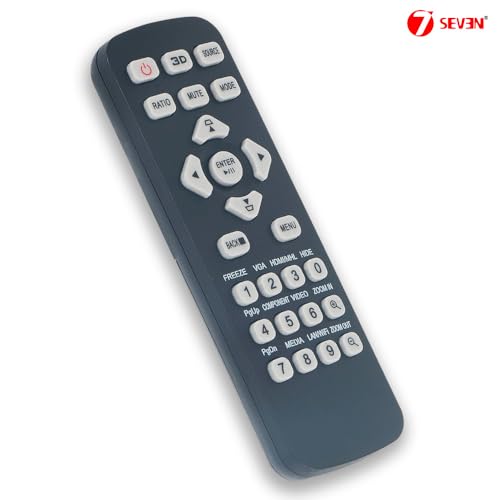 Image of 7SEVEN J-25021 T-2501 Model Acer Projector Remote Control Suitable for X1123H X1223H PE-W45 F25W MW130F25S M326 AW329 PR320T MW130l AS540 ASV1715 Models, Plug & Play, AAA Battery Requried