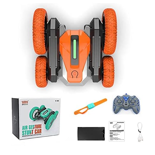 ASFD GD99 Fjärrkontroll bil stunt bil barnleksaker global drönare hög hastighet snabb drift RC bil el barn gåva, orange