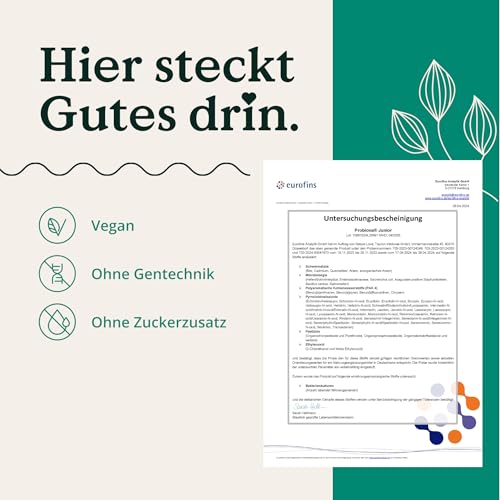 NATURE LOVE® Probiona Junior - 45g Pulver - Darmbakterien für Kinder ab 4 Jahren - 5 Bakterienstämme - mit Lactobacillus (Milchsäurebakterien), Bifidobacterium und Inulin - vegan & laborgeprüft 5