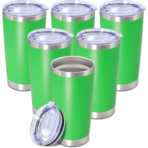 Image of 20oz Tumbler Insulated Tumblers Vacuum Coffee Mug with Lid Green 6Pack