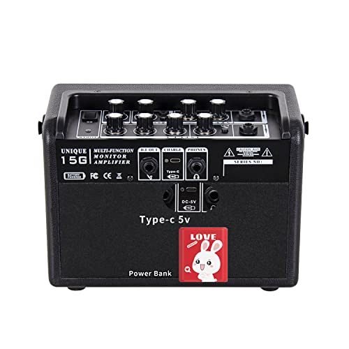 Coolmusic Gitarrenverstärker 15G – Tragbarer Bluetooth-Verstärker mit 2 Verwendungsmöglichkeiten für elektrische und akustische Gitarren