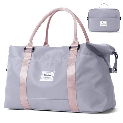Image of HYC00 Travel Duffel Bag,Carry-on Overnight Weekender Bags for Women,Sports Tote Gym Bag with Wet Pocket