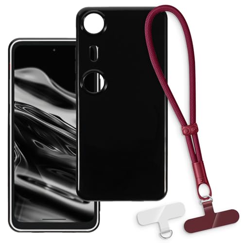 OAGELIM 2-in-1�ی�P�[�X�ƃ��X�g�X�g���b�v Xreal Beam Pro 5G �Ƃ̌݊������� ���O���\�ȃ��j���[�h�t���d�b�J�o�[�A����~�ߕ����h�~�O���b�v�n���h�� (�u���b�N + ���b�h)