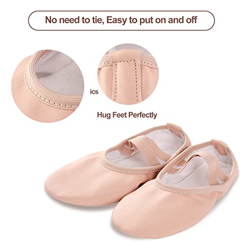 Boxmemory Ballet Shoes For Girls, Canvas Ballet Shoes Leather Split Sole Dance Shoes, Ballet Slippers For Toddler Kid(Bp,9Mt) #TOP3