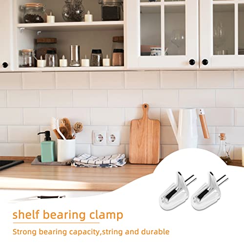 Regalträger, Stützen BodenträgerBücherregal Stützen Glas-Bodenträger 3 mm Regalbodenträger Fach-Bodenträger Regalstütze für Schrank Bücherregal Möbel (20, weiß)