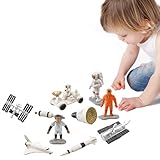 Genérico Modelos de Explorador Espacial - Figuras de Astronautas Cósmicos de 10 Piezas, Esculturas de Naves Cohetes Galácticos | Kit de inspiración Creativa de la, Regalo de cumpleaños para niños