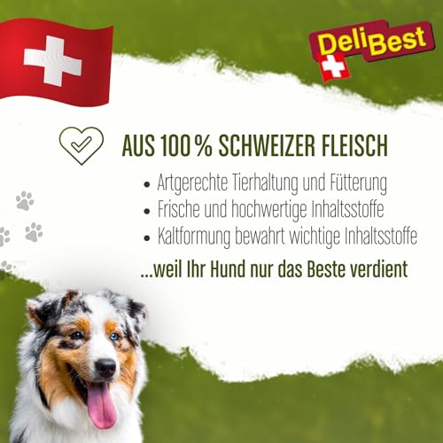 DeliBest Vital Natura Snack Biotin + Leinsamen I Kausnack für Hunde I für jedes Alter und Jede Größe I auch zur Zahnreinigung perfekt geeignet I natürlicher Kausnack I 200 g Packung