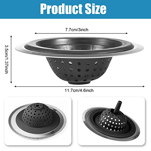 image for Rethan Silicone Sink Strainer, 2 Pcs Kitchen Sink Strainers, Kitchen S