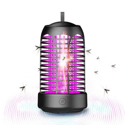 Insektenvernichter Elektrisch, 4500V Elektrischer Mückenlampe mit 20W UV & 9W LED Licht Wirksam Reduzieren Fliegender Insekten für Küche Garten