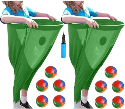 Oversized Granny Pants Yard Games Set - Fun Sack Race Bags & Bouncy Balls for Adults - Perfect for Family Reunions & Backyard Parties - Ultimate Outdoor Fun!