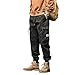 XYXIONGMAO Multi Pocket Cargo Pants for Men Japanese High Street Pants Drawstring Cargo Pants for Men Hip Hop Sweatpants(Grey,M)