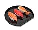 Produktbild Japanische Lack Mini Serviertablett für Sushi Sashimi, Tee oder Sake, 14 cm, Half Moon Form