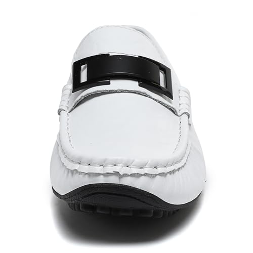 Mens's Loafers Genuine Leather Penny Loafers Slip on Casual Shoes Non Slip Lightweight Office Shoes3