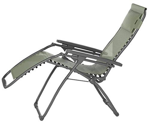 Lafuma Futura Zero Gravity Patio Recliner (Moss Green Batyline Canvas) Outdoor Folding Lounge Chair #TOP3