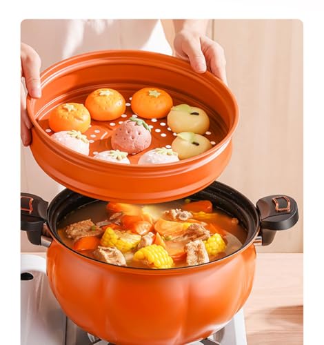 Olla a presión de hierro refinado 8 L color naranja miniatura 2