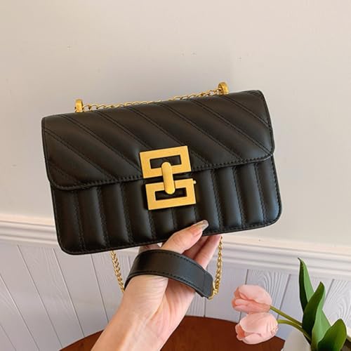 Elegant Shoulder Bag For Women Embossed D1am0nd Texture With Fashion Chain PU 1eather Crossbody Purse4