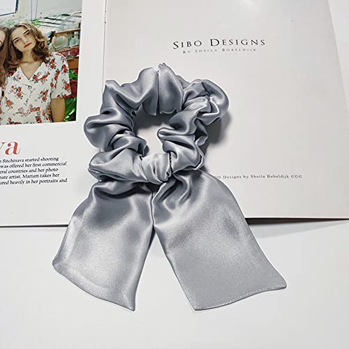 Image of Solid Color Double Faced Silver /Grey Satin Ribbon 1-1 /2 inch X 50 Yards, Ribbons Perfect for Crafts, Wedding Decor, Bow Making, Sewing, Gift Package Wrapping and More
