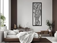 VAILLA Wandbilder Gesichter Holz 3D – Wanddeko Wohnzimmer Schlafzimmer Büro – Ansicht 9