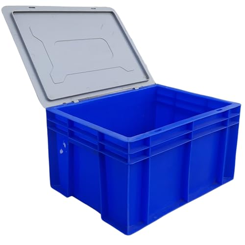 SINGHAL Plastic Crate with Lid, 400x300x200 MM Multipurpose ...