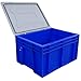 SINGHAL Plastic Crate with Lid, 400x300x200 MM Multipurpose Heavy Duty ...