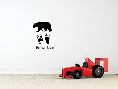 Design With Vinyl Wall Decal Brown Bear Paw Claw Wild Outdoor Animal Bedroom Stickers Room Decoration - Size: 11 Inch X 17 Inch
