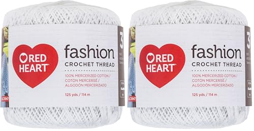 Image of Red Heart Crochet Threads, 1 Count (Pack of 2), White