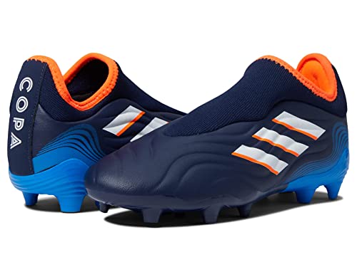 adidas Copa Sense.3 Laceless Firm Ground Soccer Shoe, Team Navy Blue/White/Blue Rush, 5 US Unisex Big Kid2