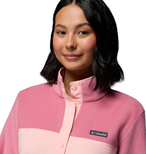 Image of Columbia Womens Benton Springs Half Snap II Pull Over Fleece Jacket, Dark Stone /Canoe /Vintage Blue, 3X