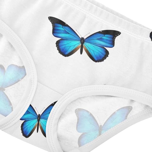 Blue Butterflies White Toddlers Underwear Floral 2t Cotton Panties Little Girl Colorful Kids Undies Briefs4