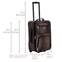 Rockland Fashion Softside Upright Luggage Set, Leopard, 2-Piece (14/19) — image 3