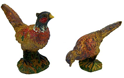 Dekoprojekt Fasane aus Polyresin, handbemalt. 2 Tlg. Krippenfiguren....