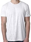 Yoga Clothing For You Mens Lightweight Burnout Tee Shirt, Large White