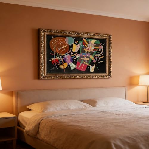 Toile Kandinsky Composition X cadre suspendu pour decorer un mur vide sans percer - 7