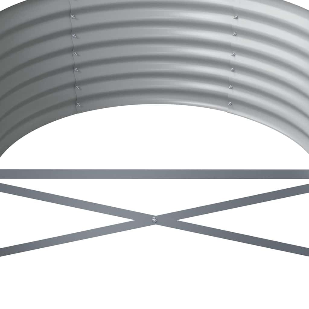 vidaXL Jardinera Arriate Elevado Macetero Maceta Tiesto Soporte para Plantas Vegetales Hierbas Acero con Recubrimiento Polvo Antracita 368x80x36 cm