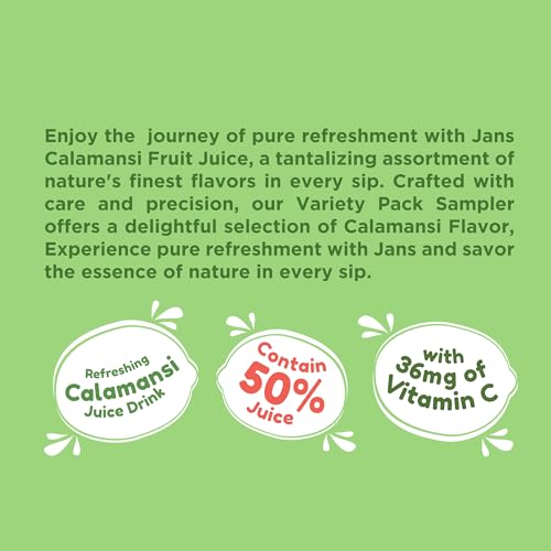Image of Jans Golden Lime Juice Calamansi Drink (16.9 oz Cans, 12-Pack) - Philippine Kalamansi Citrus Beverage - Natural Lemoncito Yuzu Style Lime Drink, Lemon, Orange, Tangerine, Citrus Substitute | From Pure Calamansi Extract