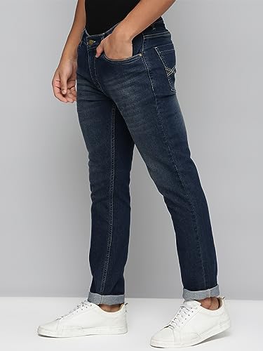 Image of Allen Cooper Relaxed Comfortable Mid Rise Denim Jeans for Men