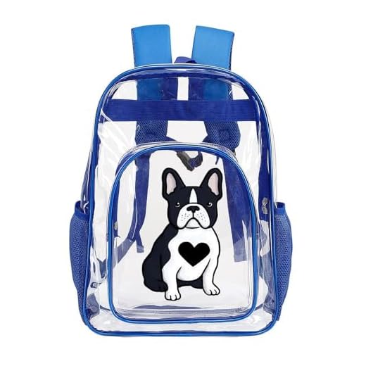 Clear PVC French Bulldog Backpack