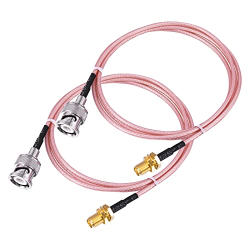 urcianow 2Pcs BNC Male to SMA Female Connectors Cable 1M Low Loss RG316 Coaxial Cable Antenna Cable Splitter Pigtail Extension for Radios/WiFi/Wireless LAN Devices - Image 2
