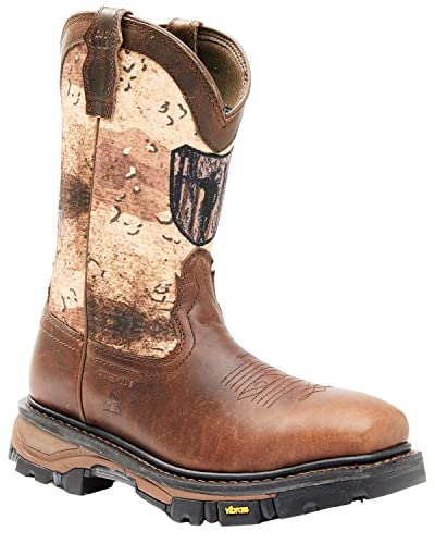 Cody James Men's 11" Camo Flag Decimator Work Boot Composite Toe Brown 9.5 EE US