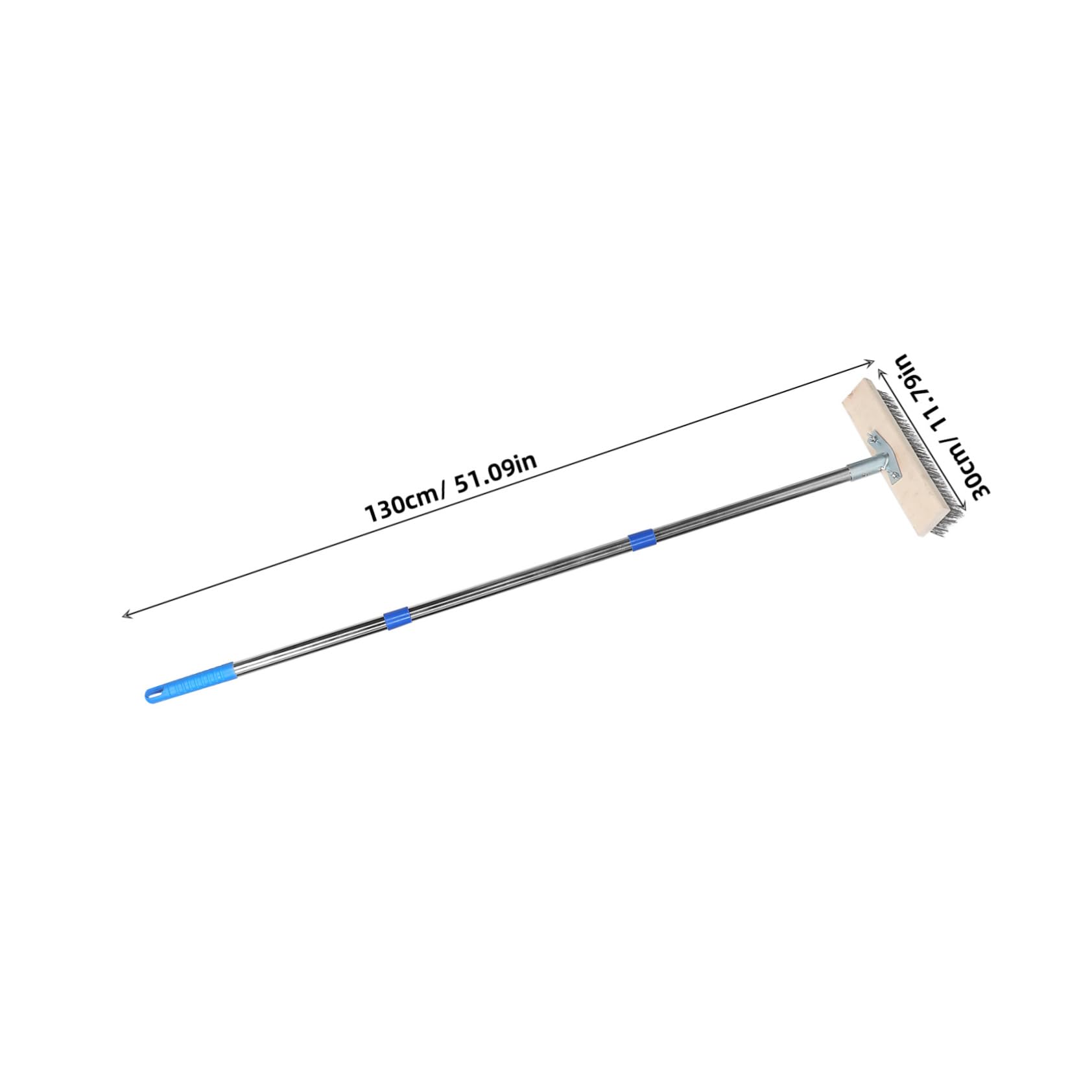 Cepillo De Limpieza Mango Cepillo De Escoba De Alambre Resistente para Eliminar Terrazas Pisos De y Patios De Acero para Limpieza De Pisos De Alta Resistencia