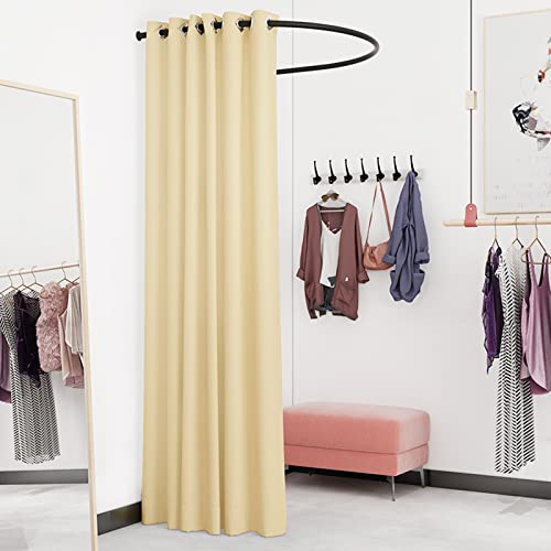 Cabine D'essayage De Vêtements, Mobile Simple Portatif Salle D'essayage Utilisation Fermée, Rideau de Séparation D'intimité pour Bureaux Théâtre Boutique de Tailleur ( Couleur : Yellow , Taille : D )