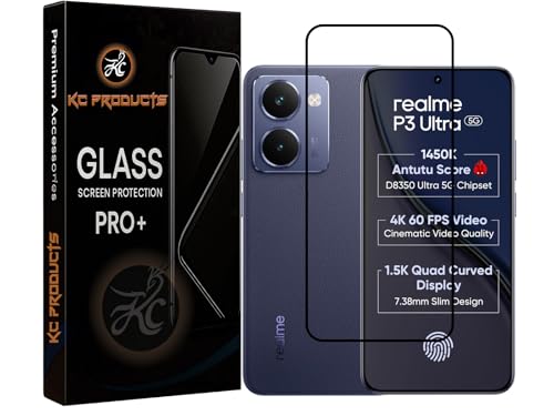 Image of Tempered Glass Screen Protector Compatible For REALME 14X 5G with Easy Self Installation Kit