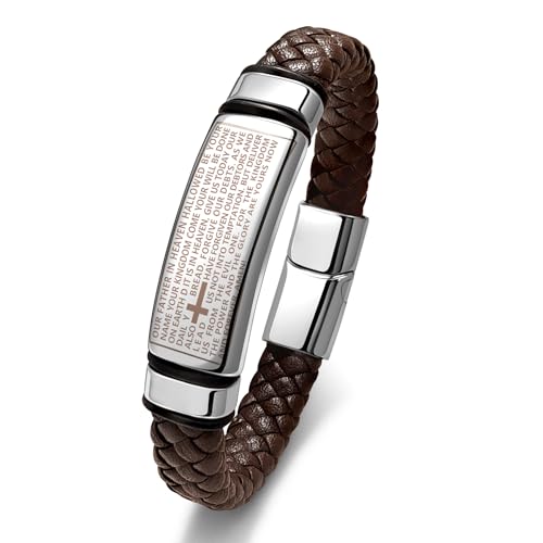 Pulsera de Cuero Trenzado Vikinga para Hombre