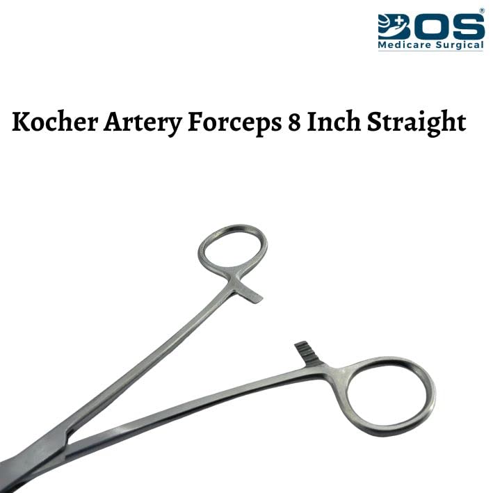 Image of Kocher Artery Forceps 8 Inch | Stainless Steel Surgical Hemostat Forceps for Clamping, Tissue & Blood Vessel Control in Medical Procedures