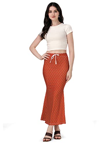 Image of Mehrang Lycra Saree Shapewear Petticoat for Women, Cotton Blended,Petticoat,Skirts for Women,Shape Wear Dress for Saree