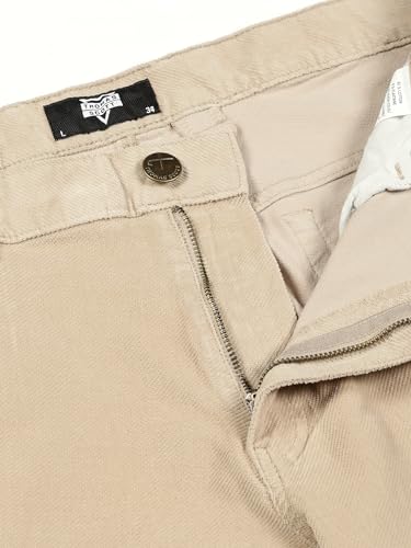 Image of Thomas Scott Men Mid Rise Slim Fit Corduroy Chino Pants