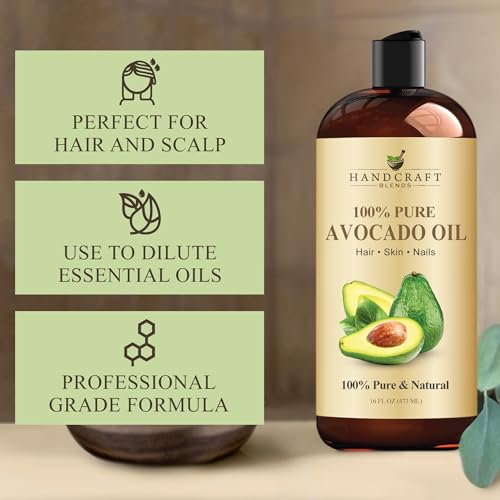 Handcraft Blends Avocado Oil - Cold-Pressed 16 Fl Oz - 100% Pure and Natural - Premium Grade Carrier Oil for Skin and Hair - Hair and Body - Massage - Hexane-Free - Image 5