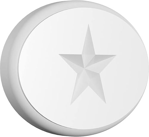 Ekena Millwork ROSP060X040X050DAL08 Roseta estándar con borde redondeado, 6 pulgadas de ancho x 4 pulgadas de alto x 12 pulgadas de alto, PVC